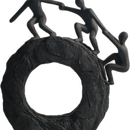 Abstract Sculpture - Living Room and Office Dynamic Climbing Wall Character Decoration, Black Statue 7x8x1.5 inches Elegant Black Home Decoration Gift Creativity